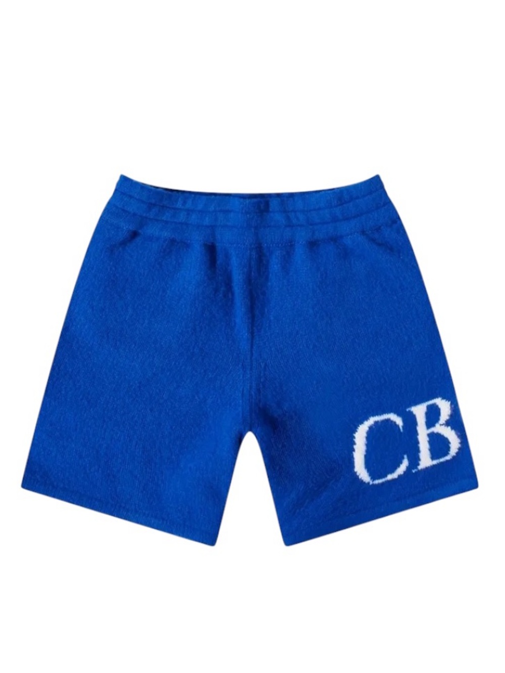 COLE BUXTON Intarsia Royal Blue Wool Knit Shorts